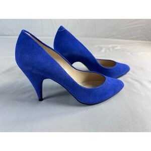 JAZZ Women Pumps Size 6 Blue Suede Pointed Toe Heels Classic Elegant